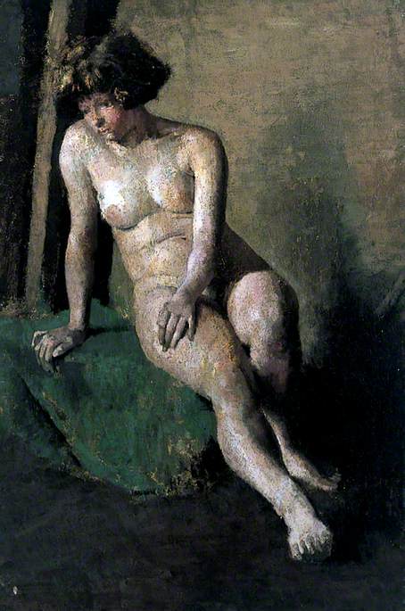 Order Art Reproductions Female Figure Seated, Leaning on Her Right Arm, 1924 by William D Dring (Inspired By) (1904-1990) | ArtsDot.com
