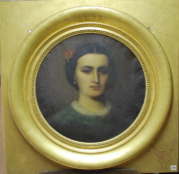 Order Art Reproductions Portrait de jeune femme by Mariller Charles Philibert (1829-1911) | ArtsDot.com