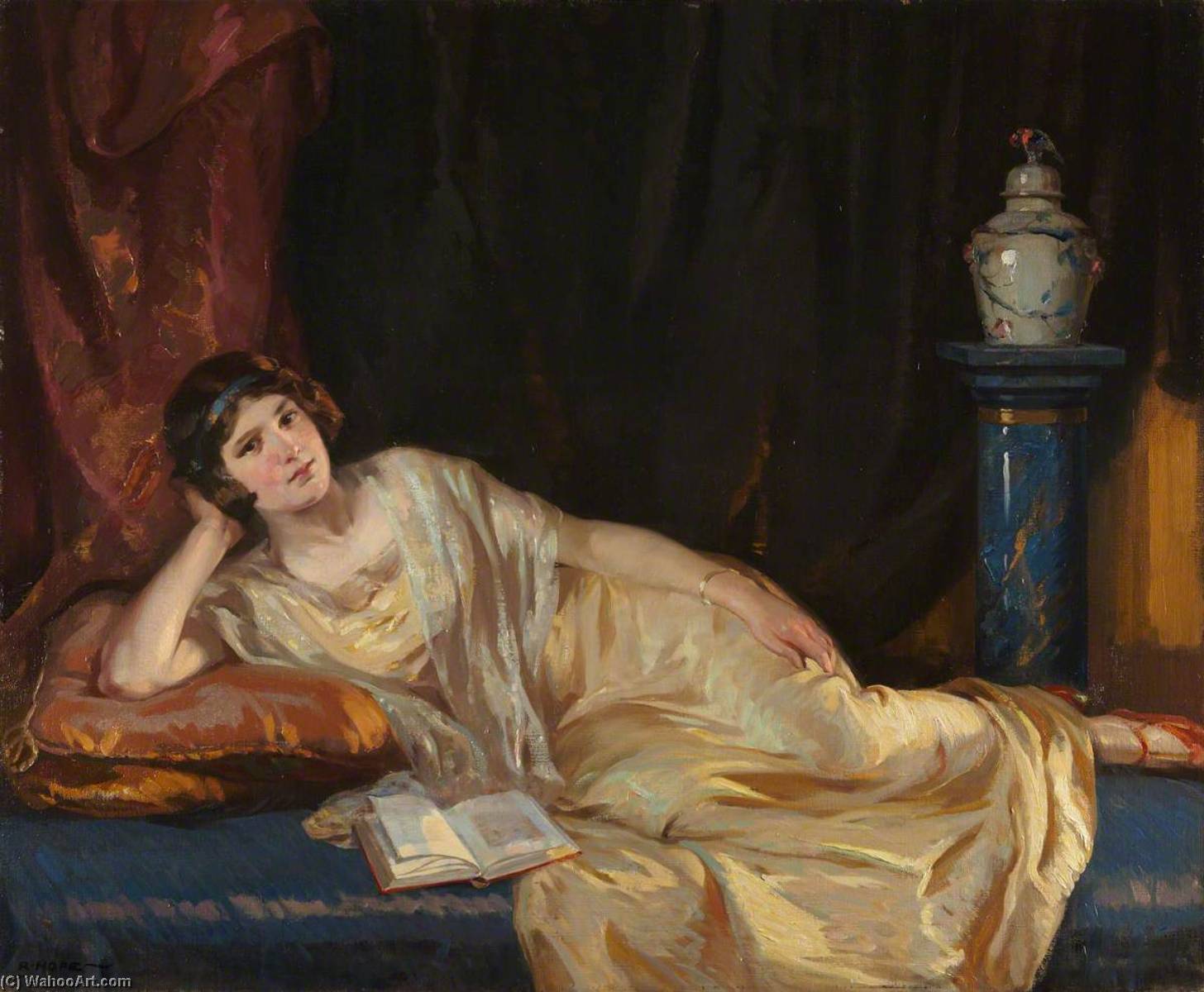 Ordem Reproduções De Arte Glints of Gold (Miss Dorothy Salvesen), 1924 por Robert Hope (1869-1936) | ArtsDot.com