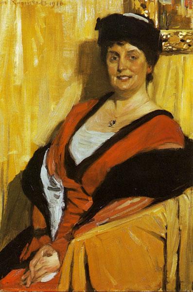 Order Oil Painting Replica M.Vīgneres–Grīnbergas portrets, 1916 by Janis Rozentāls (1866-1916, Russia) | ArtsDot.com