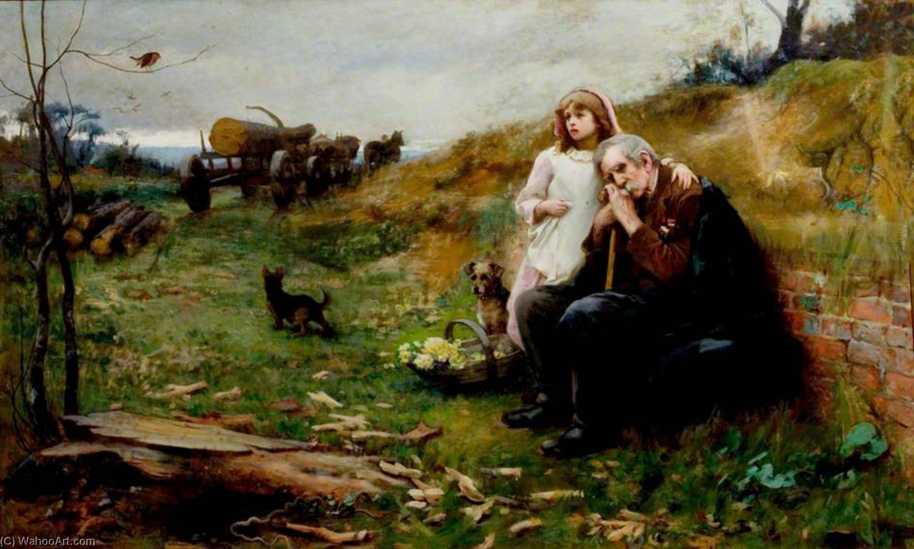 Order Oil Painting Replica `All pass away as the glimmer of day while others as fleet are born`, 1888 by Lance Calkin (1859-1936) | ArtsDot.com