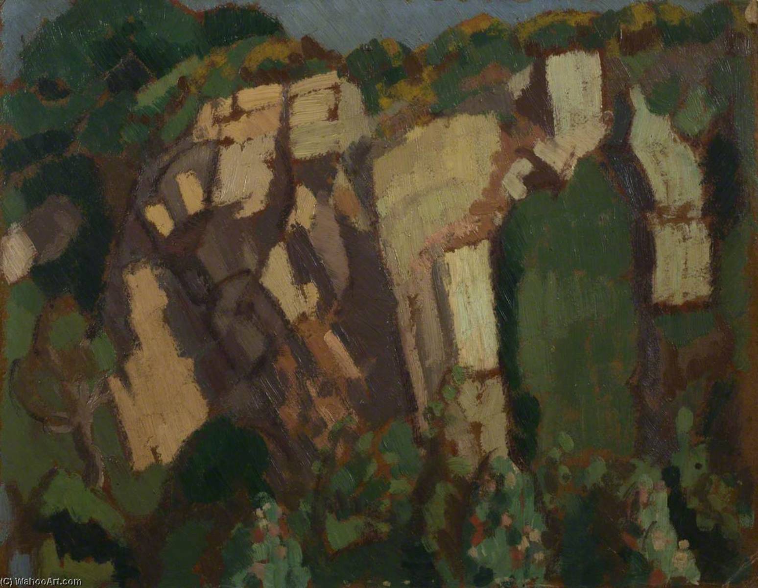 Order Paintings Reproductions The Quarry, Wernfaur, Harlech, 1920 by Margaret Morris (Inspired By) (1891-1980) | ArtsDot.com
