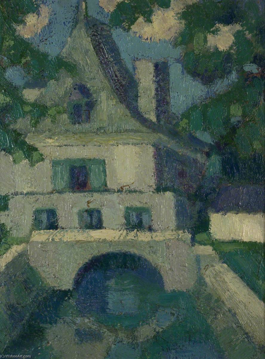 Order Oil Painting Replica French Building over a Canal by Margaret Morris (Inspired By) (1891-1980) | ArtsDot.com