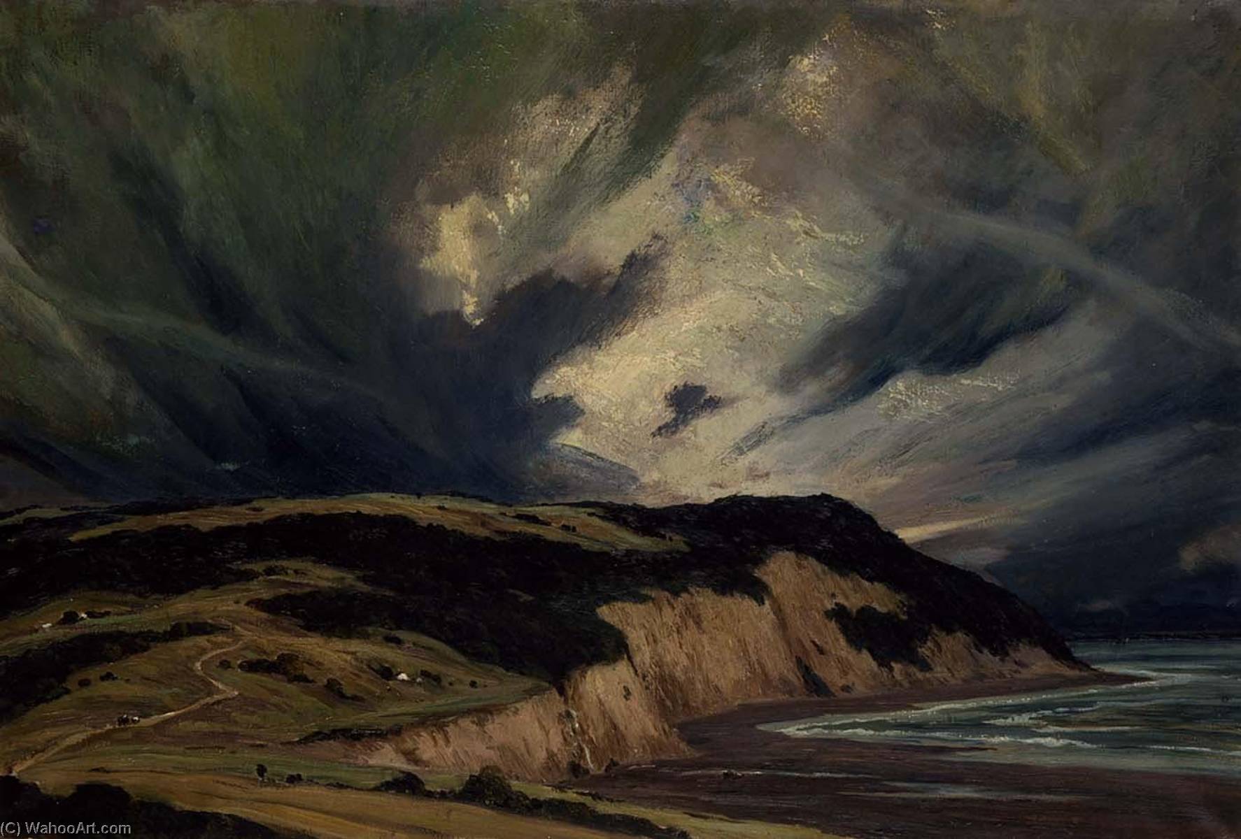 Order Paintings Reproductions Cape Blomaden, Nova Scotia, 1917 by Eliot Clark (Inspired By) (1883-1980) | ArtsDot.com