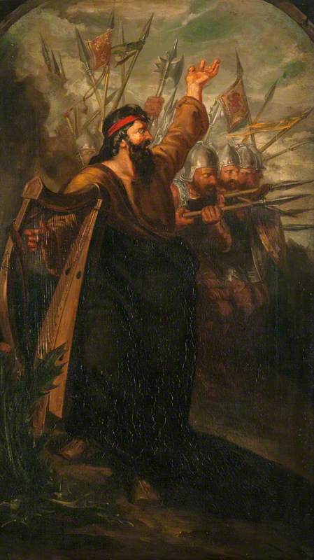 Buy Museum Art Reproductions Scottish War The Spear (triptych, left panel) by David Scott (1806-1849) | ArtsDot.com