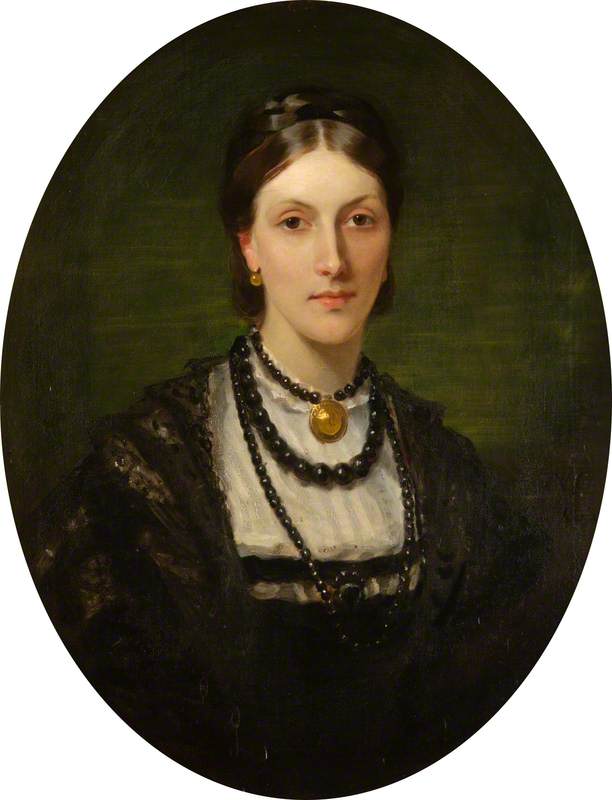 Order Paintings Reproductions Christina Grace Agnes Hamilton (d.1897), Wife of Colonel Alexander Leith Hay, 1861 by Henry Weigall (1829-1925) | ArtsDot.com