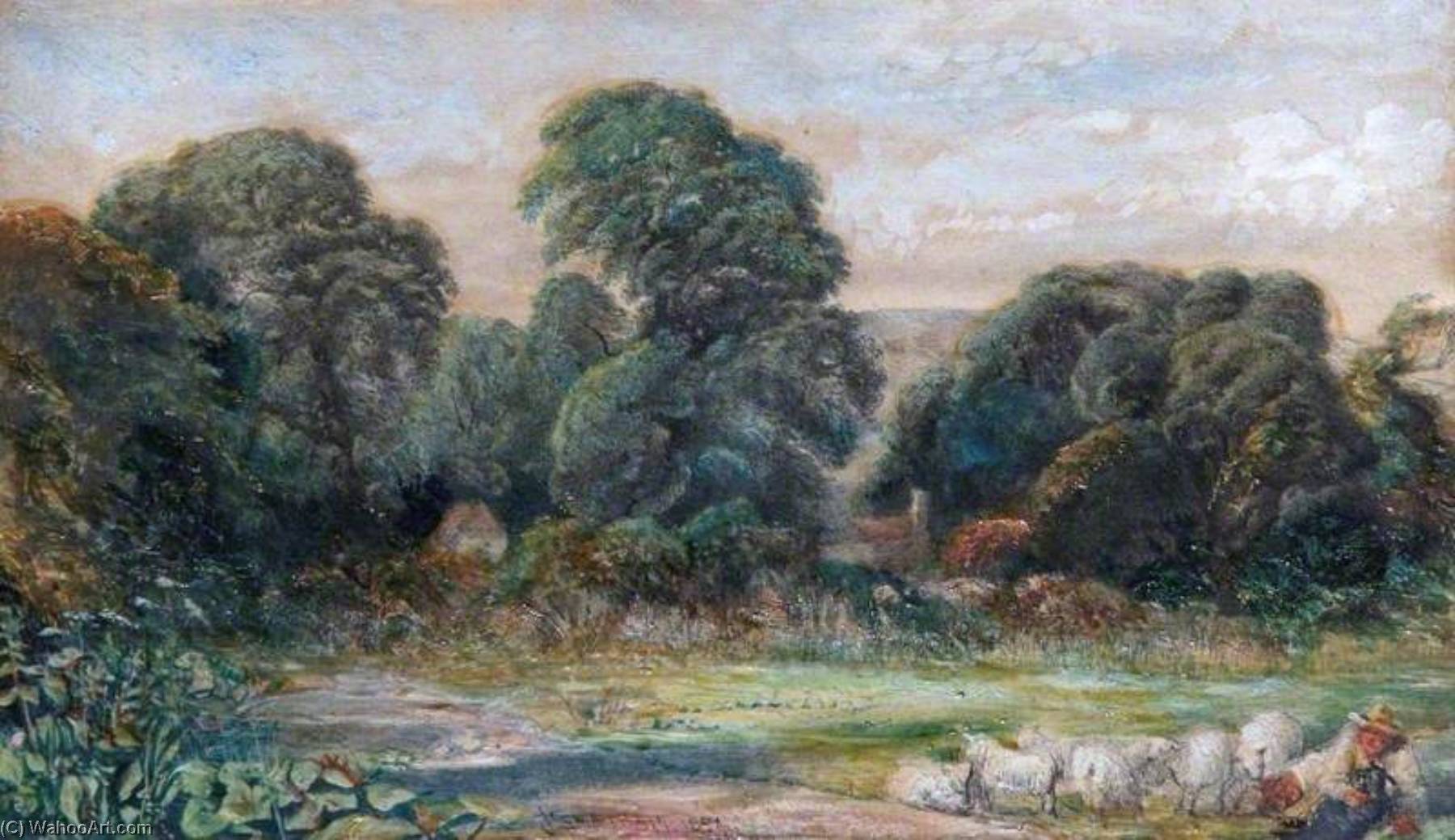 Order Artwork Replica A Quiet Meadow (Eastbourne, East Sussex), 1854 by James Smetham (1821-1889) | ArtsDot.com