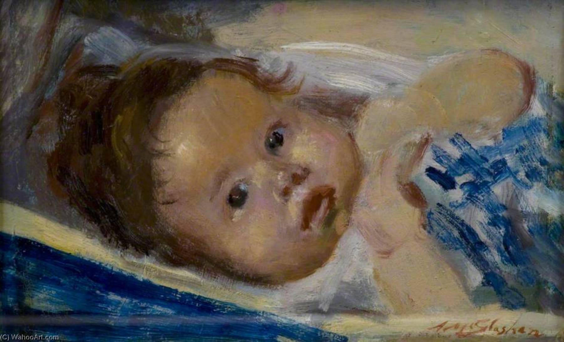 Order Art Reproductions Head of a Child by Archibald A Mcglashan (Inspired By) (1888-1980) | ArtsDot.com