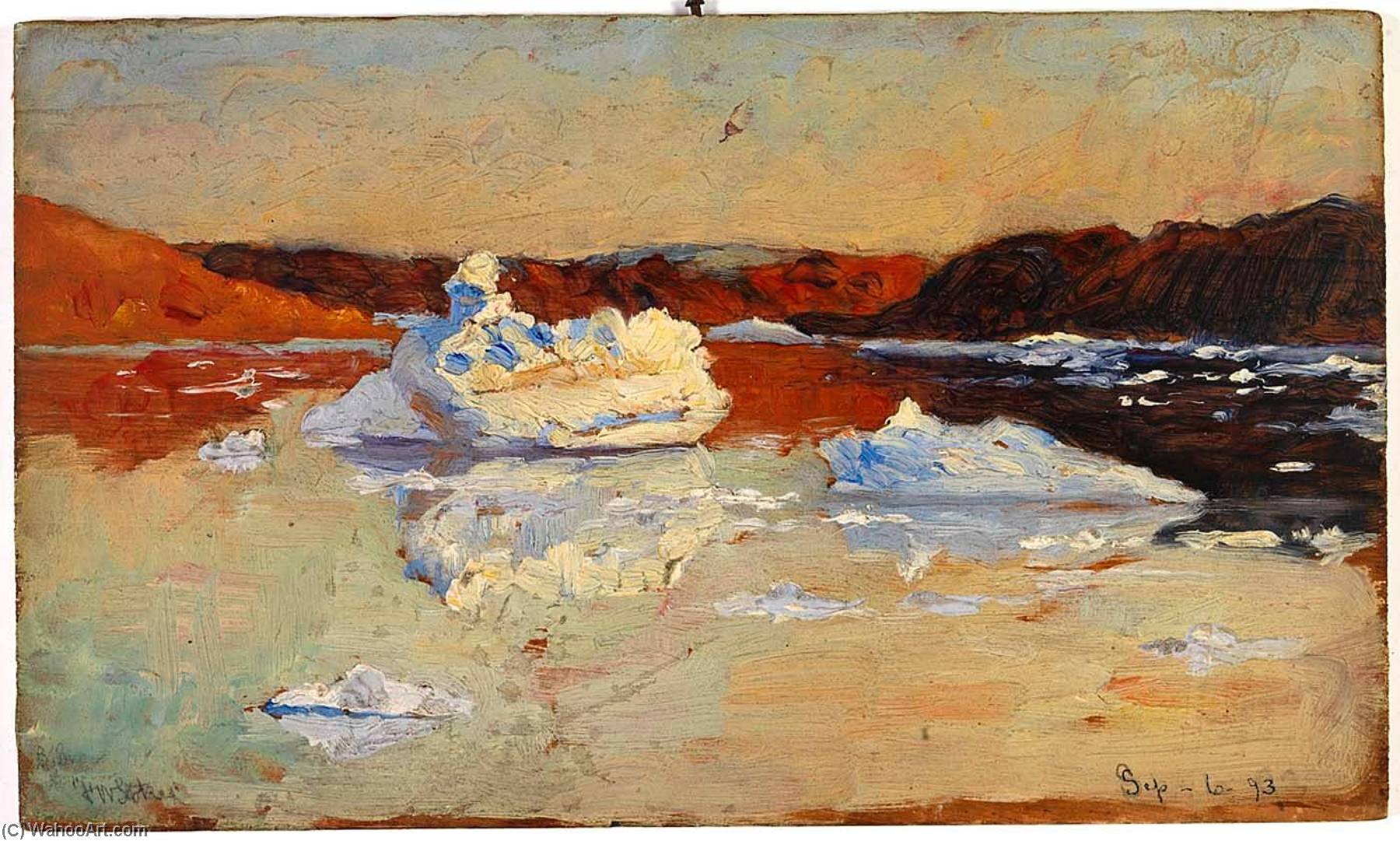 Buy Museum Art Reproductions Greenland, Bowdoin Bay by Frank Wilbert Stokes (Inspired By) (1858-1955) | ArtsDot.com