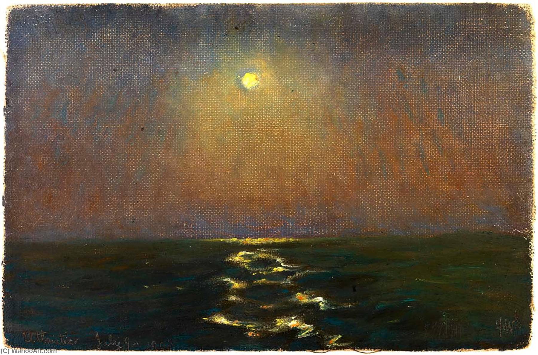 Order Art Reproductions Moonlight, Atlantic Ocean, 1903 by Frank Wilbert Stokes (Inspired By) (1858-1955) | ArtsDot.com