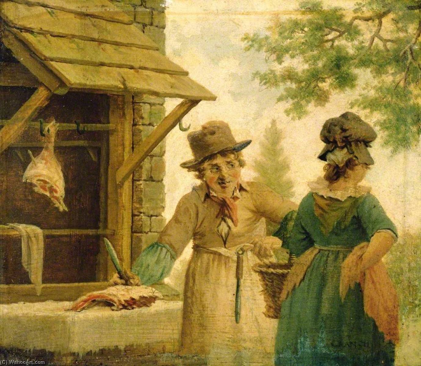 Order Paintings Reproductions The Village Butcher by John Cranch (1807-1891) | ArtsDot.com