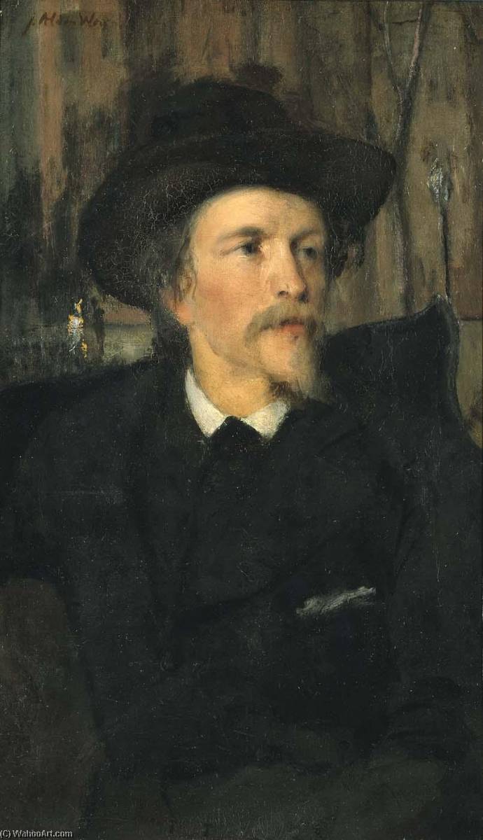 Order Artwork Replica Portrait of Wyatt Eaton, 1878 by Julian Alden Weir (1852-1919, United States) | ArtsDot.com