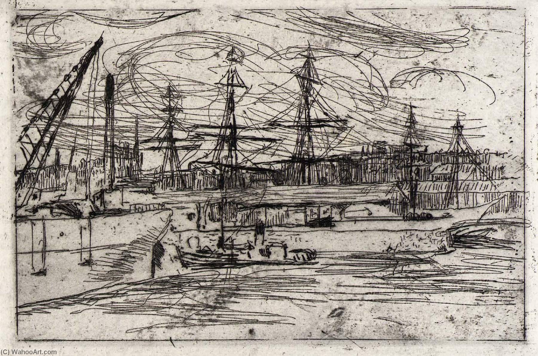 Buy Museum Art Reproductions Liverpool Docks, 1889 by Julian Alden Weir (1852-1919, United States) | ArtsDot.com
