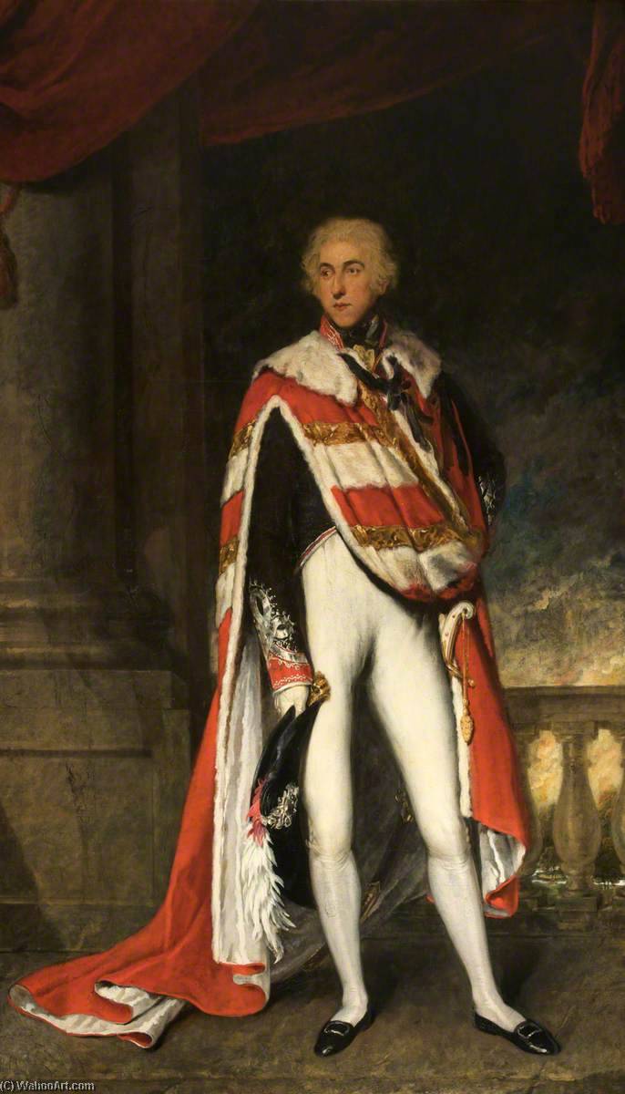 Order Paintings Reproductions Sir John Fleming Leicester (1762–1827), 1st Lord de Tabley, in Peer`s Robes, 1826 by John Simpson (1782-1847, United Kingdom) | ArtsDot.com