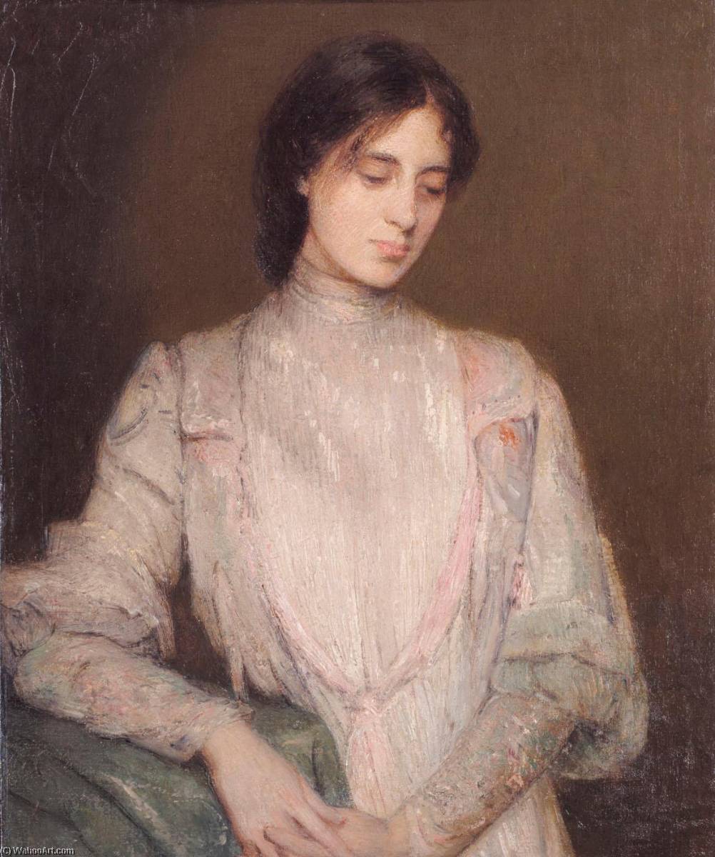 Order Oil Painting Replica A Gentlewoman, 1906 by Julian Alden Weir (1852-1919, United States) | ArtsDot.com