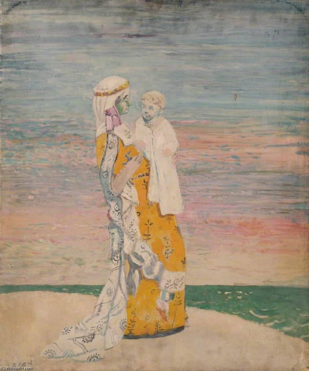 Buy Museum Art Reproductions Mother and Child on the Beach, 1920 by William Newenham Montague Orpen | ArtsDot.com