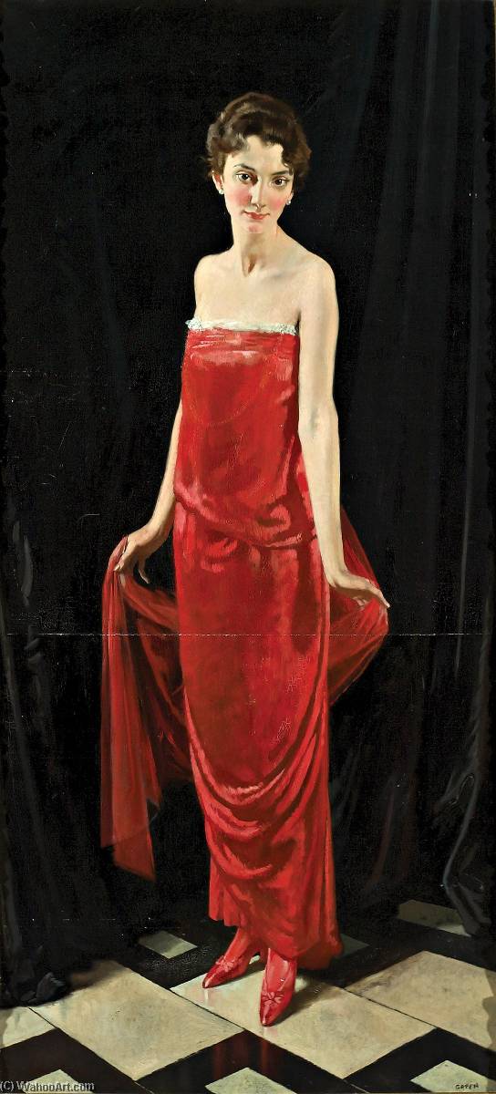 Buy Museum Art Reproductions Madame Errazuriz, 1915 by William Newenham Montague Orpen | ArtsDot.com