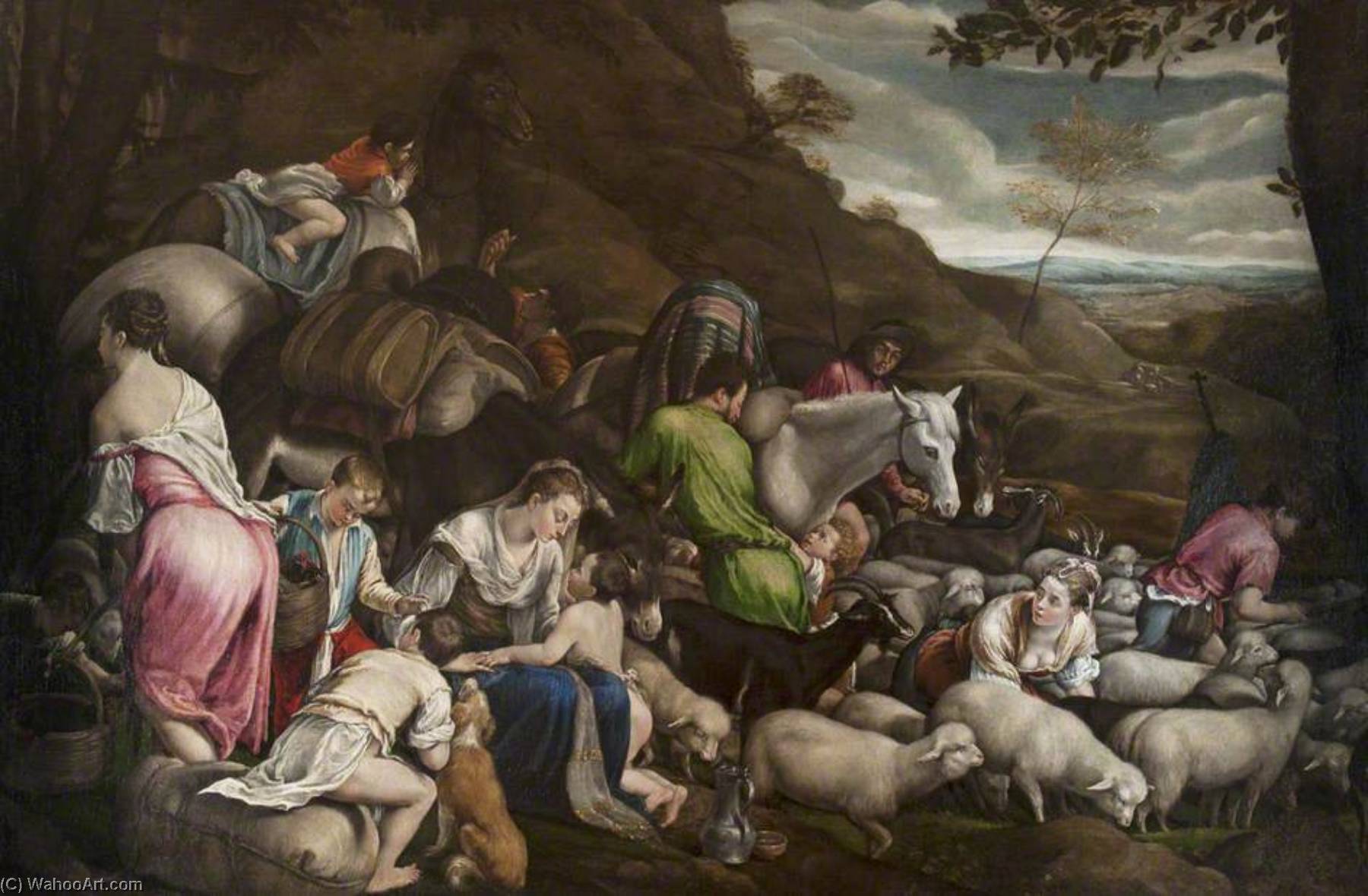 Order Oil Painting Replica Laban and His Flock by Jacopo Bassano The Elder (1510-1592) | ArtsDot.com