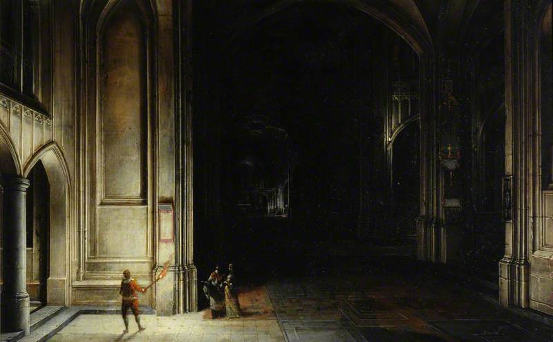 Order Oil Painting Replica Interior of a Church with Figures by Hendrick Van Steenwijck The Younger (1580-1649) | ArtsDot.com
