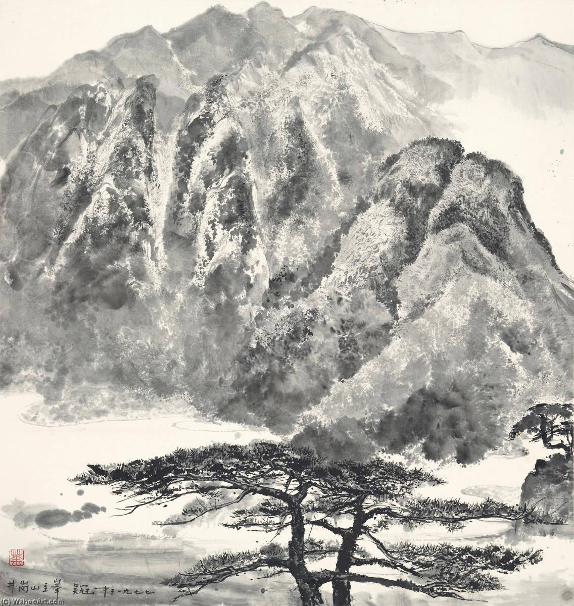 Scenery of Mount Jinggang by Wu Guanzhong (1919-2010, China) Wu Guanzhong | ArtsDot.com