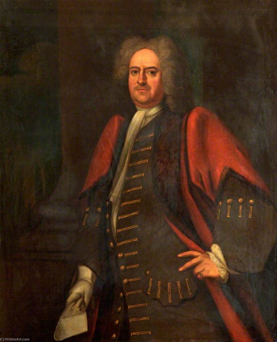 Order Oil Painting Replica Alderman Richard Ford, Mayor of Bath (1730), 1728 by Johan Van Diest (1695-1757) | ArtsDot.com