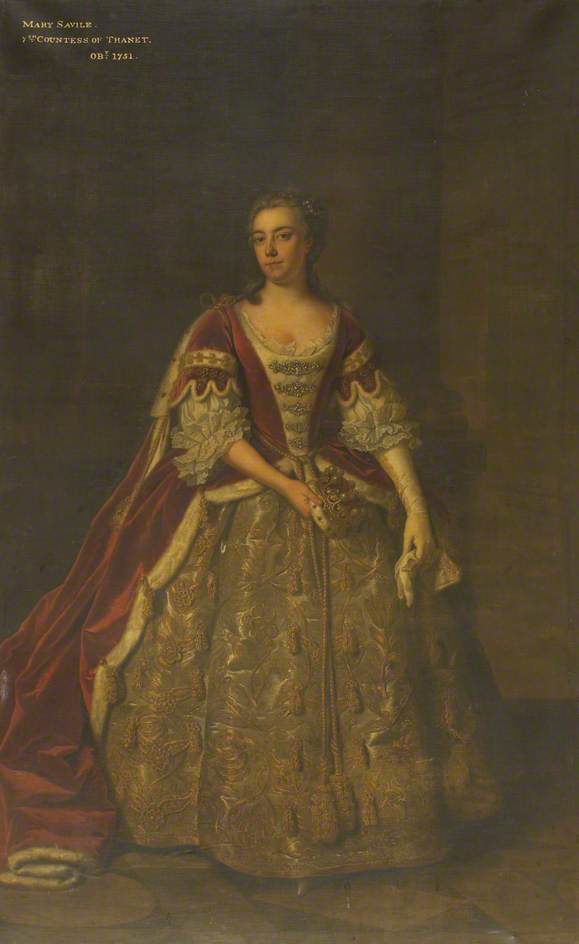 Order Paintings Reproductions Mary Savile (1700–1751), Countess of Thanet, 1729 by Jeremiah Davison (1695-1745) | ArtsDot.com