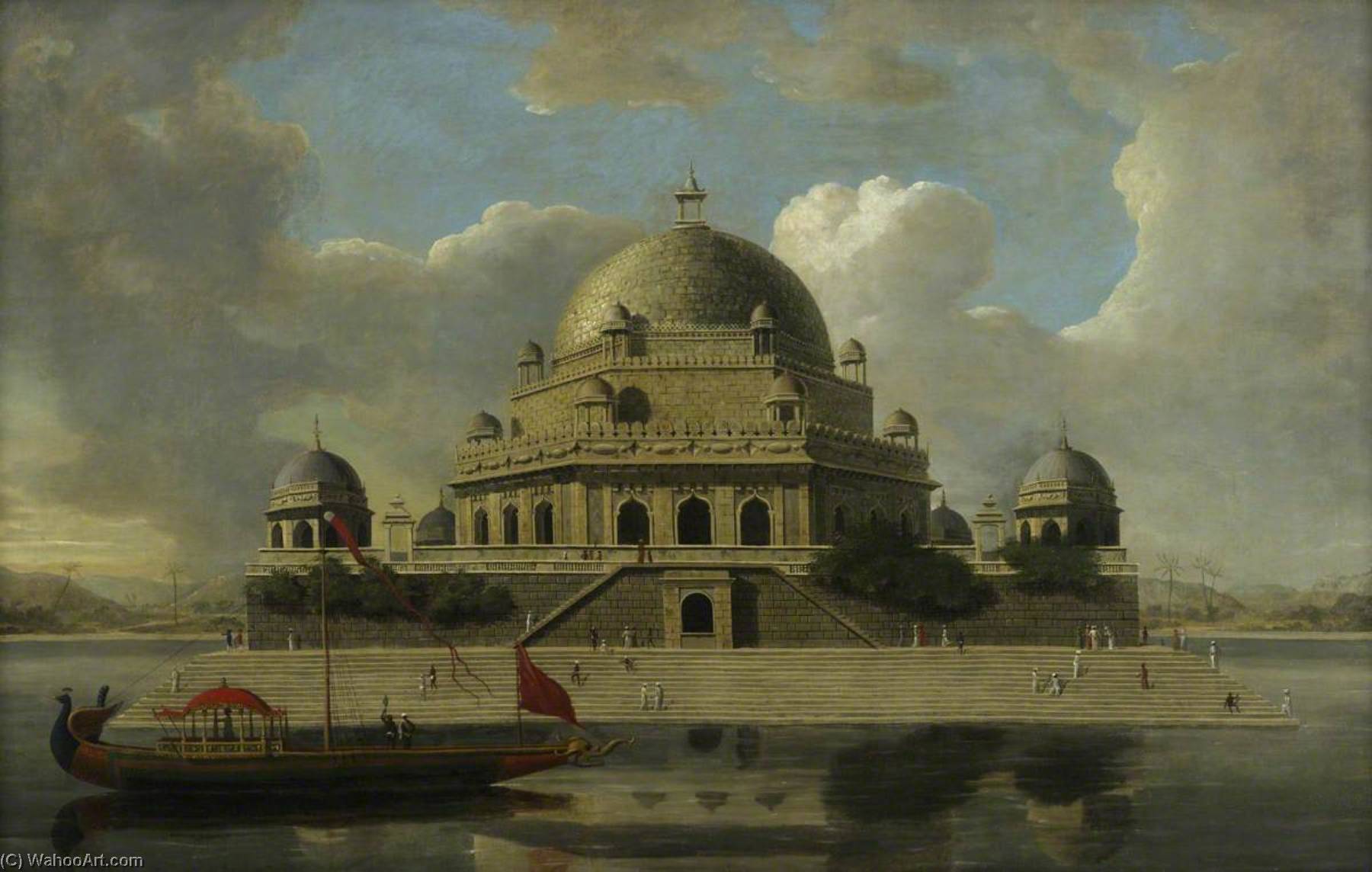 Order Oil Painting Replica Mausoleum of Sher Shah, Sasaram, Bihar, 1773 by Francis Swain Ward (1734-1805) | ArtsDot.com