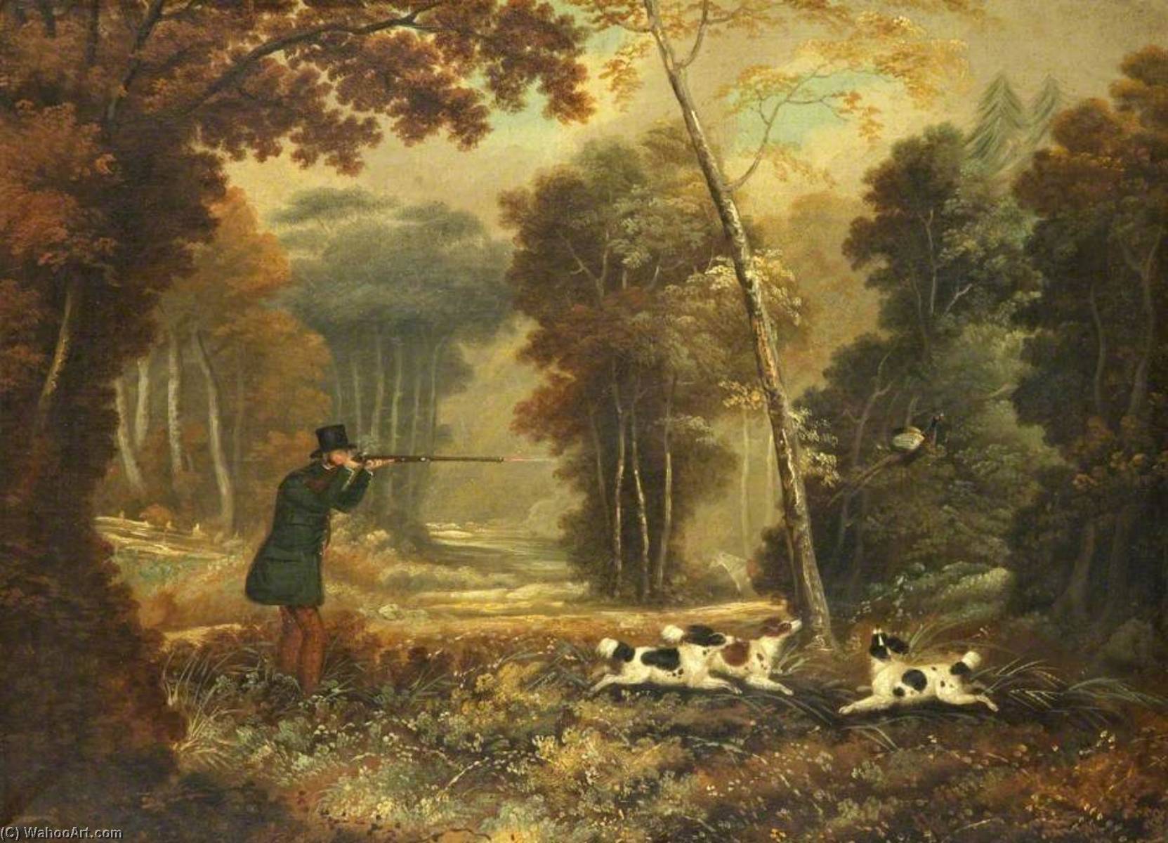 Order Oil Painting Replica Pheasant Shooting, 1831 by James Barenger (1780-1831) | ArtsDot.com
