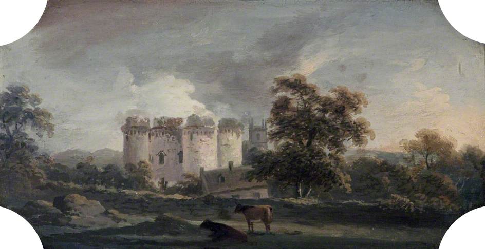 Order Paintings Reproductions Nunney Castle, Frome by Joseph Sheldon (1784-1821) | ArtsDot.com