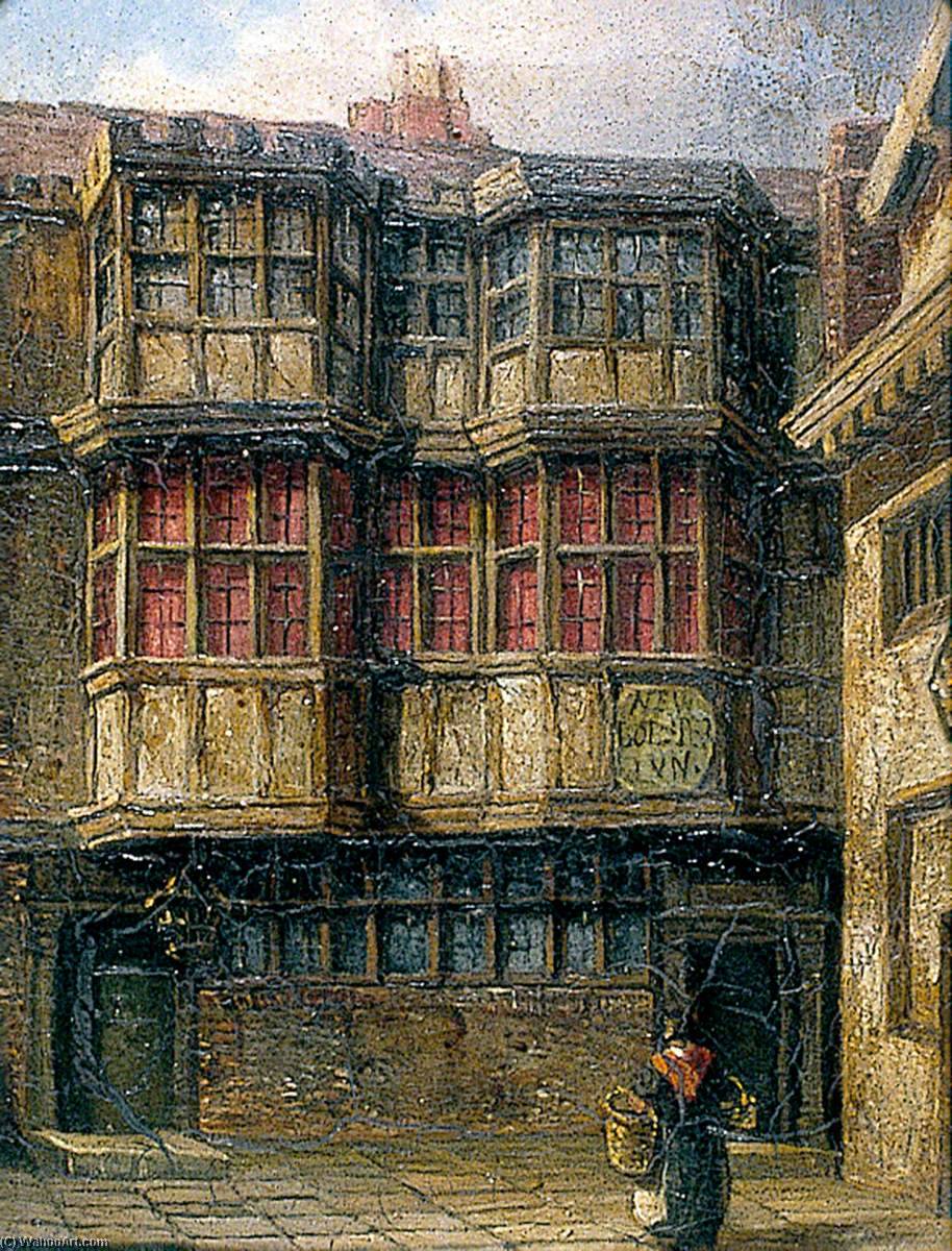 Order Paintings Reproductions Sir Benjamin Wrench`s Court, Norwich, 1860 by David Hodgson (1798-1864) | ArtsDot.com
