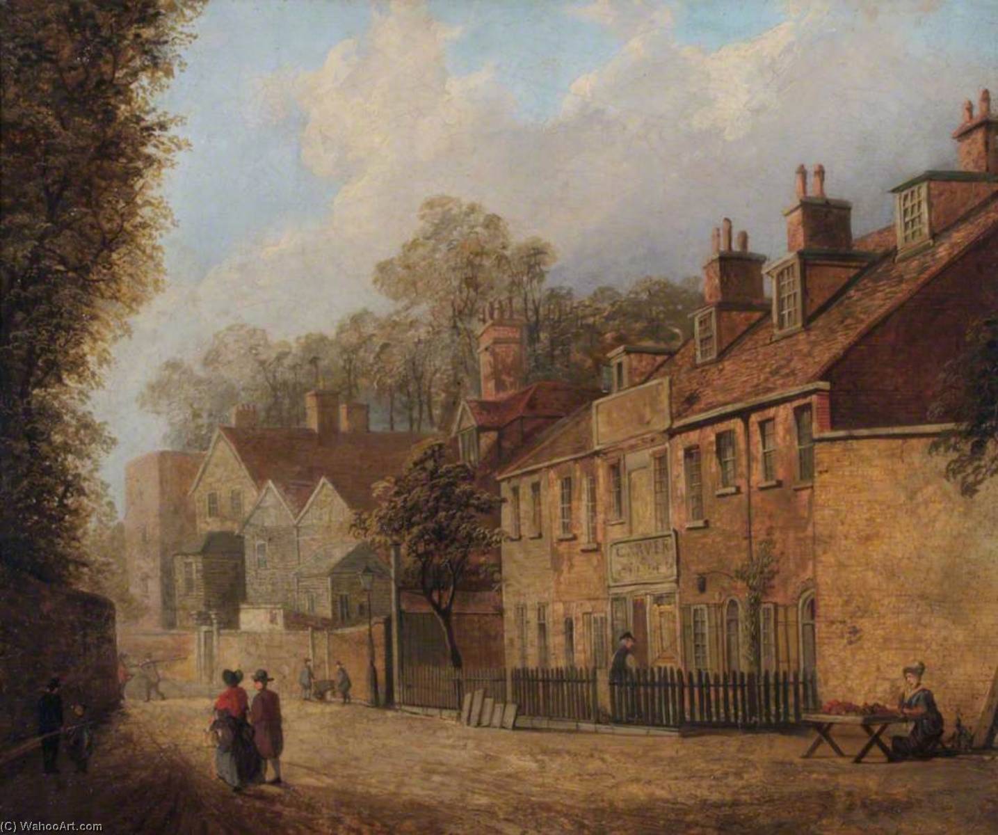Order Oil Painting Replica Ferry Lane, Twickenham, Middlesex, 1810 by John Dean Paul (1775-1852) | ArtsDot.com