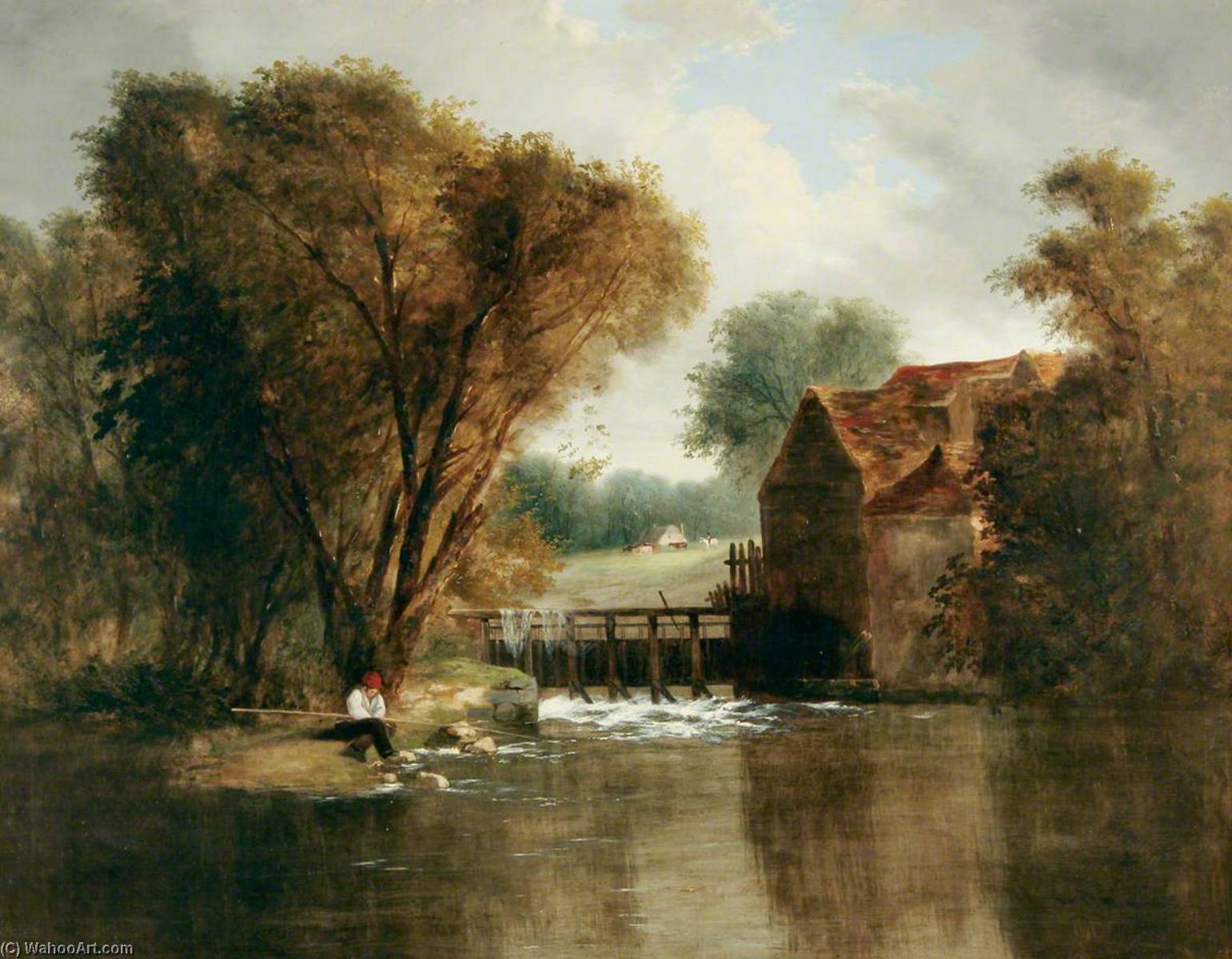 Order Paintings Reproductions Iffley Mill, Oxford, 1844 by Alfred Priest (1874-1929) | ArtsDot.com