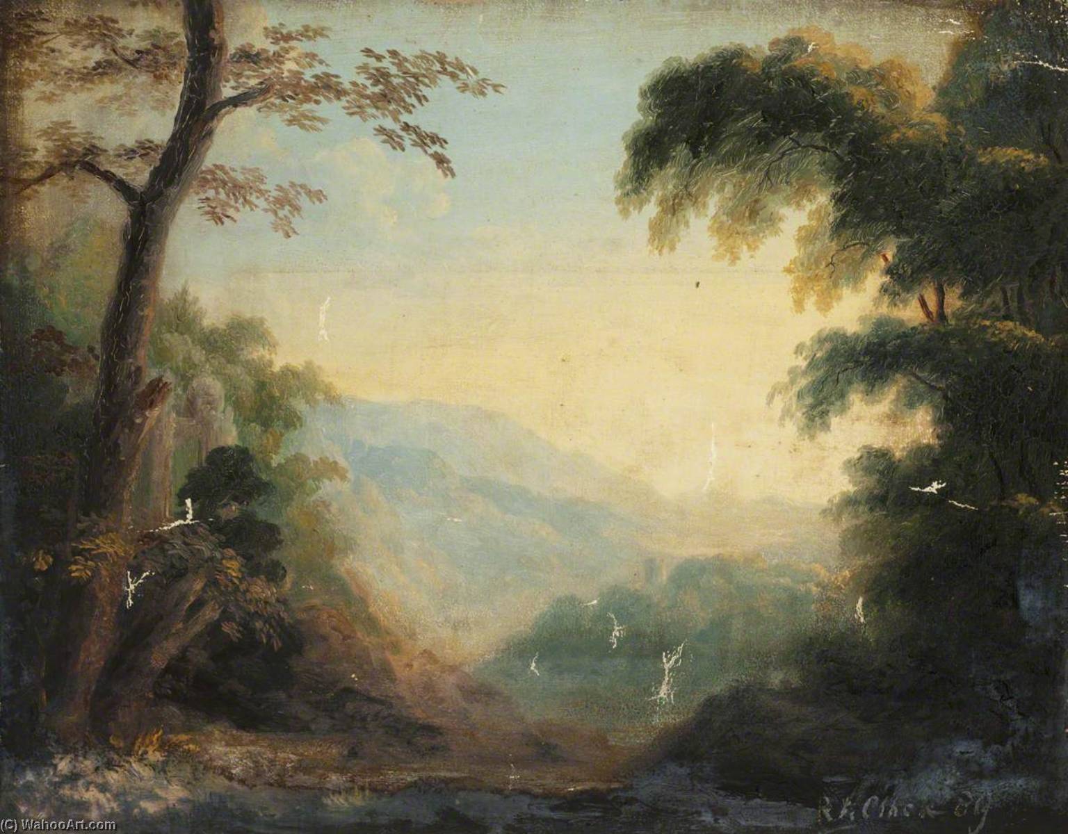 Compra Riproduzioni D'arte Del Museo Un paesaggio, 1825 di Richard Augustus Clack (1801-1880) | ArtsDot.com