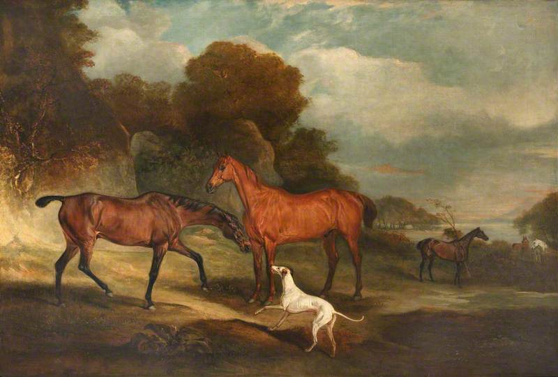 Order Art Reproductions Two Racehorses, Called `The Sheriff` and `Bensh`, 1835 by John Ferneley Ii | ArtsDot.com