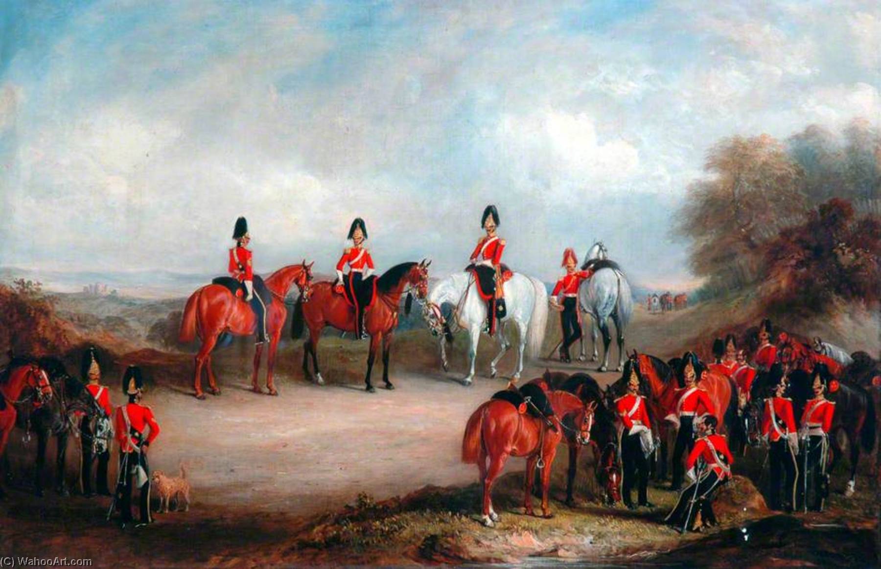 Buy Museum Art Reproductions The 4th Royal Irish Dragoon Guards, 1848 by John Ferneley Ii | ArtsDot.com