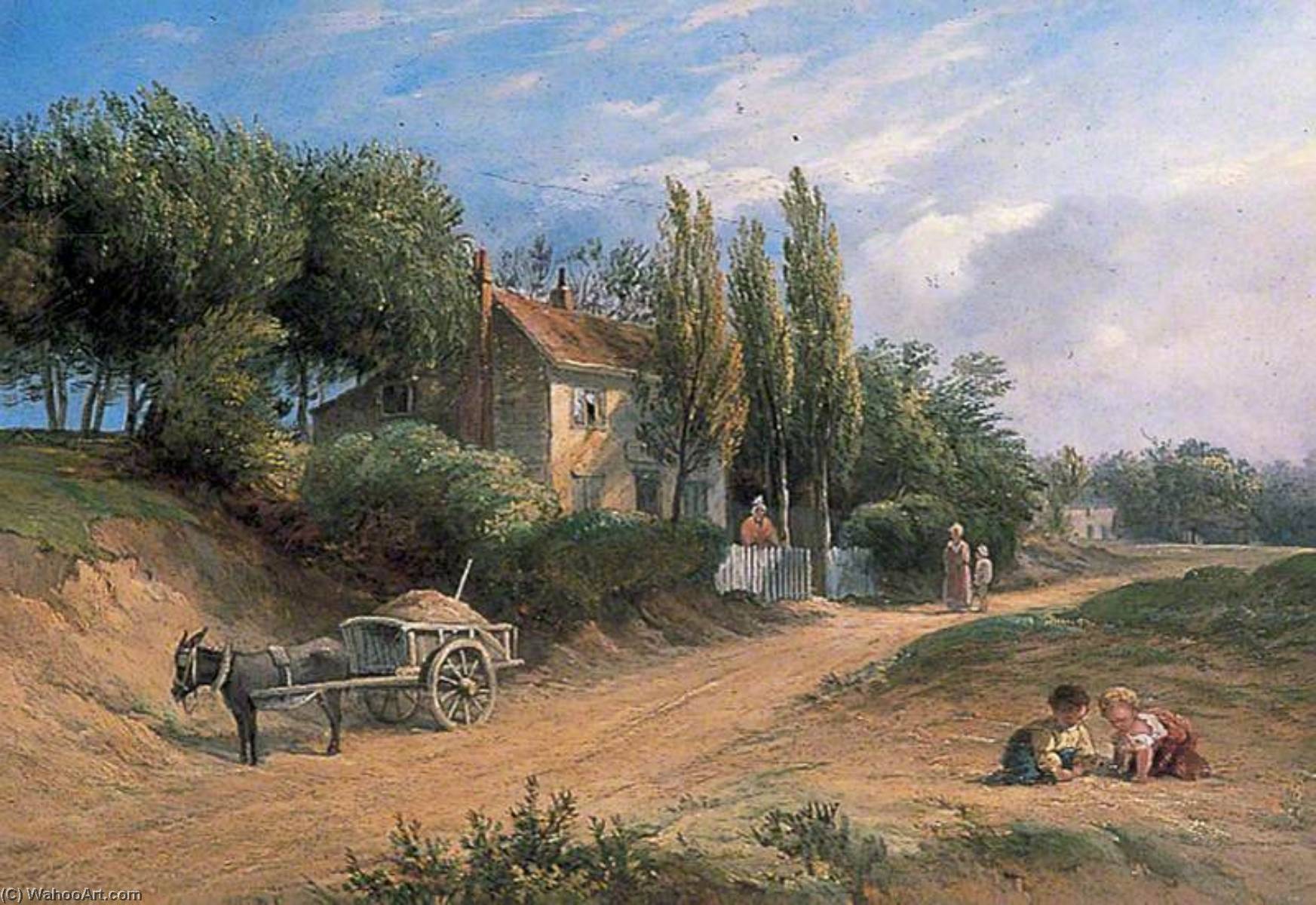 Buy Museum Art Reproductions Castle Road, the Common, Tunbridge Wells, Kent, 1855 by Charles Tattershall Dodd I (1815-1878) | ArtsDot.com