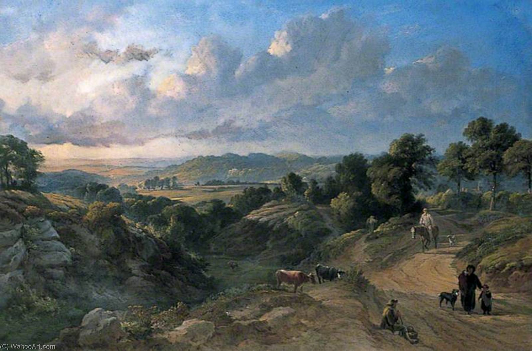 Order Paintings Reproductions Near Sevenoaks – Evening, 1850 by Charles Tattershall Dodd I (1815-1878) | ArtsDot.com