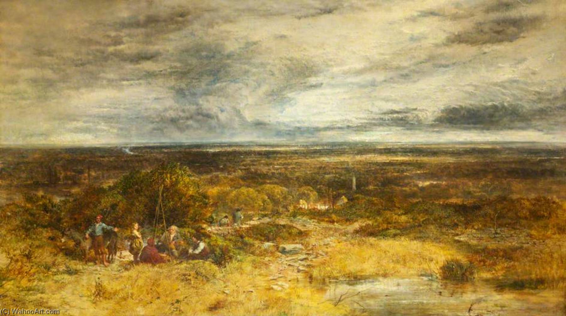 Order Oil Painting Replica Cheshire Landscape, 1853 by Robert Tonge (1823-1856) | ArtsDot.com
