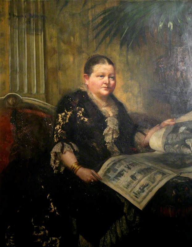 Order Art Reproductions Portrait of a Mayoress of Swansea, 1884 by John Ernest Breun (1862-1921) | ArtsDot.com