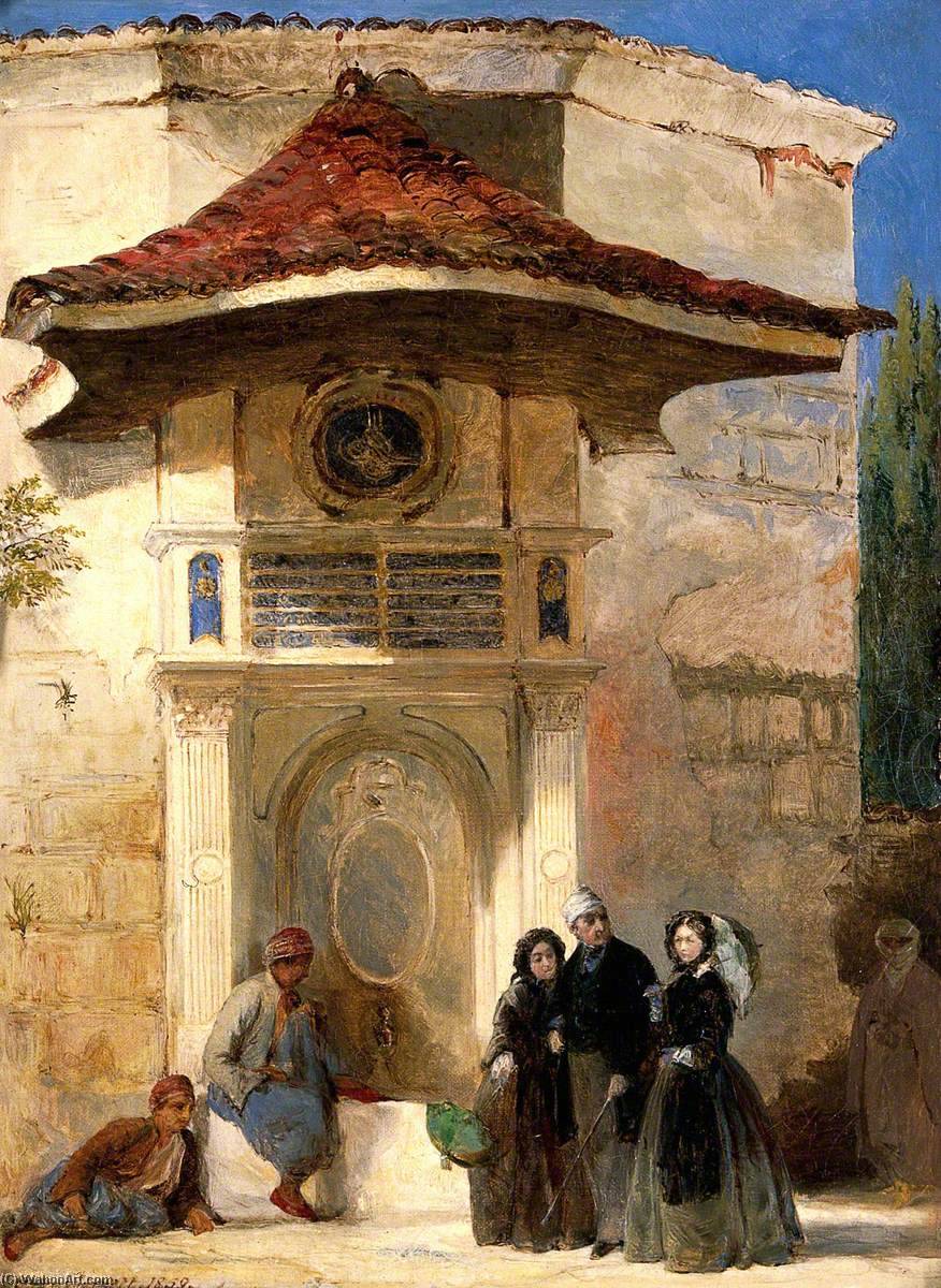顺序 藝術再現 弗洛朗斯·曼宁亚与Charles Holte Bracebridge和Selina Bracebridge在土耳其街, 1859 通过 Jerry Barrett (1824-1906) | ArtsDot.com