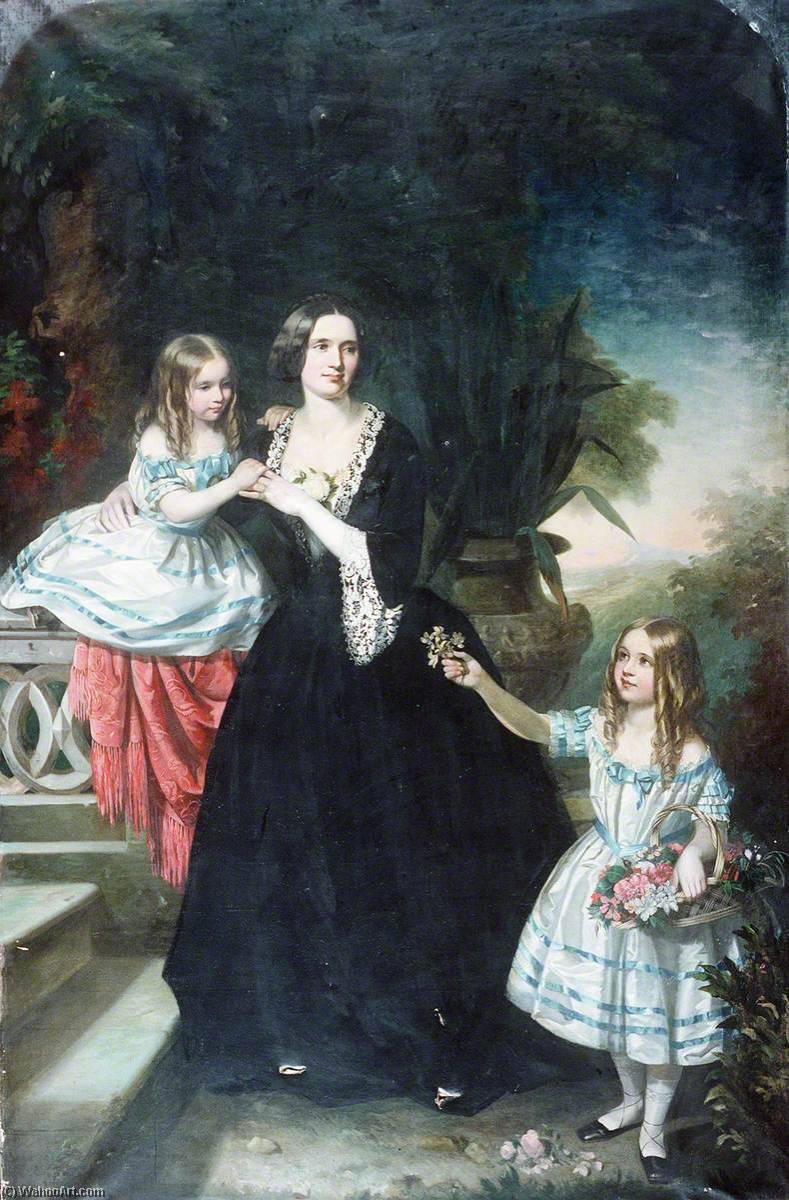 Buy Museum Art Reproductions The Wife and Children of David Jones of Pantglas, 1870 by William Salter Herrick (1807-1891) | ArtsDot.com