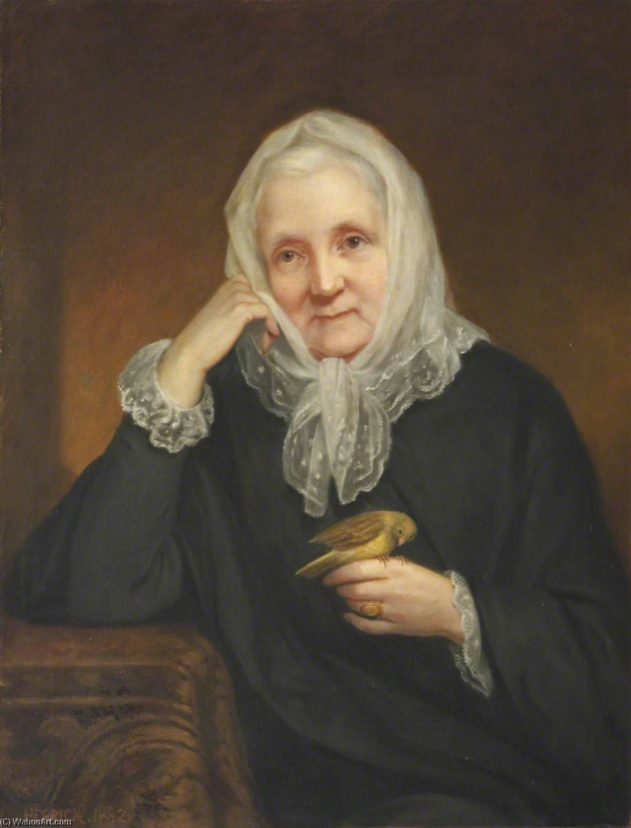 Ordinare Riproduzioni Di Belle Arti Ritratto di una signora di William Salter Herrick (1807-1891) | ArtsDot.com