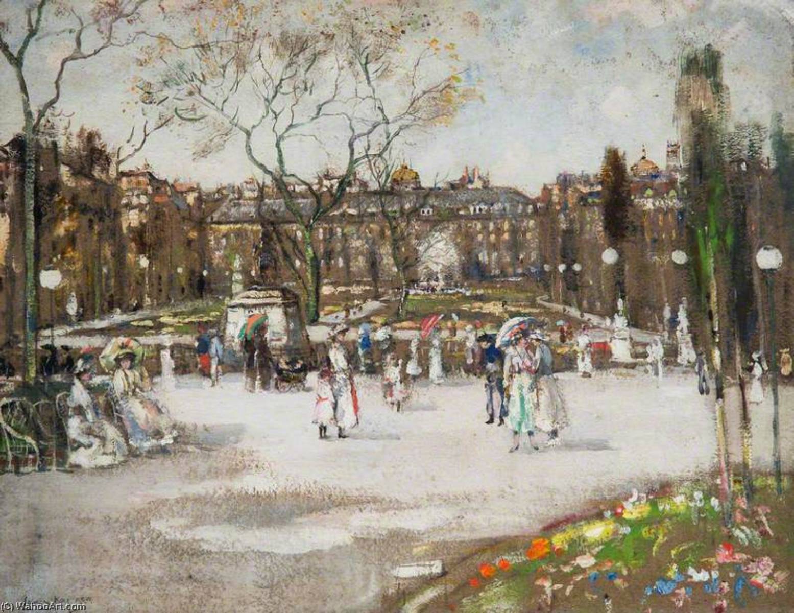 Order Oil Painting Replica Square in Paris, 2 Clichy by James Kay (1858-1942) | ArtsDot.com