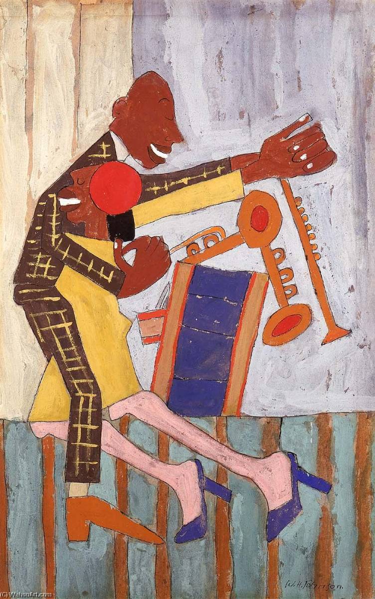 Buy Museum Art Reproductions Jitterbugs (II), 1941 by William Henry Johnson (Inspired By) (1901-1970, United States) | ArtsDot.com