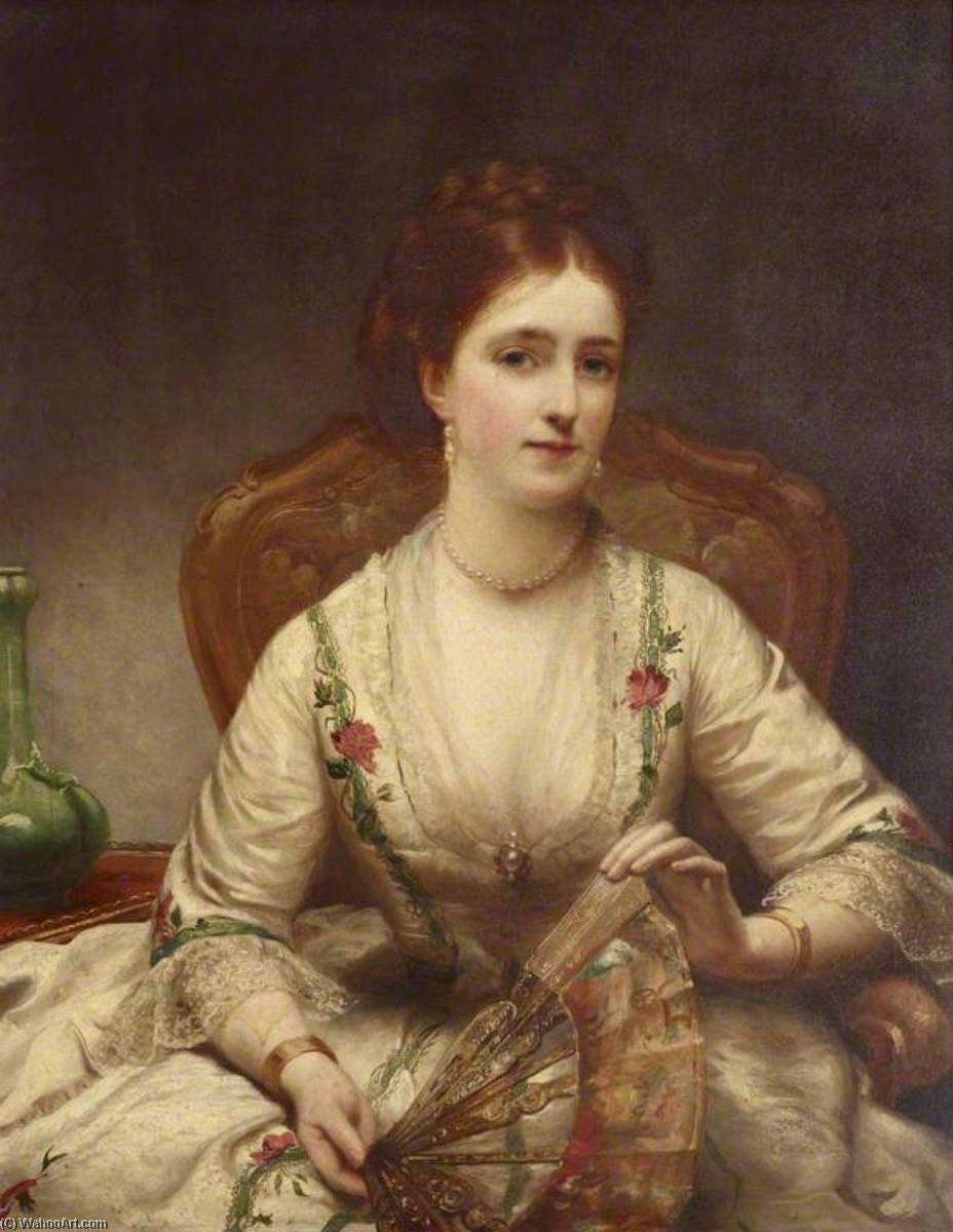 Order Oil Painting Replica Geraldine Georgiana Mary Anson (1834–1927), Marchioness of Bristol, 1870 by Henry Richard Graves (1818-1882) | ArtsDot.com
