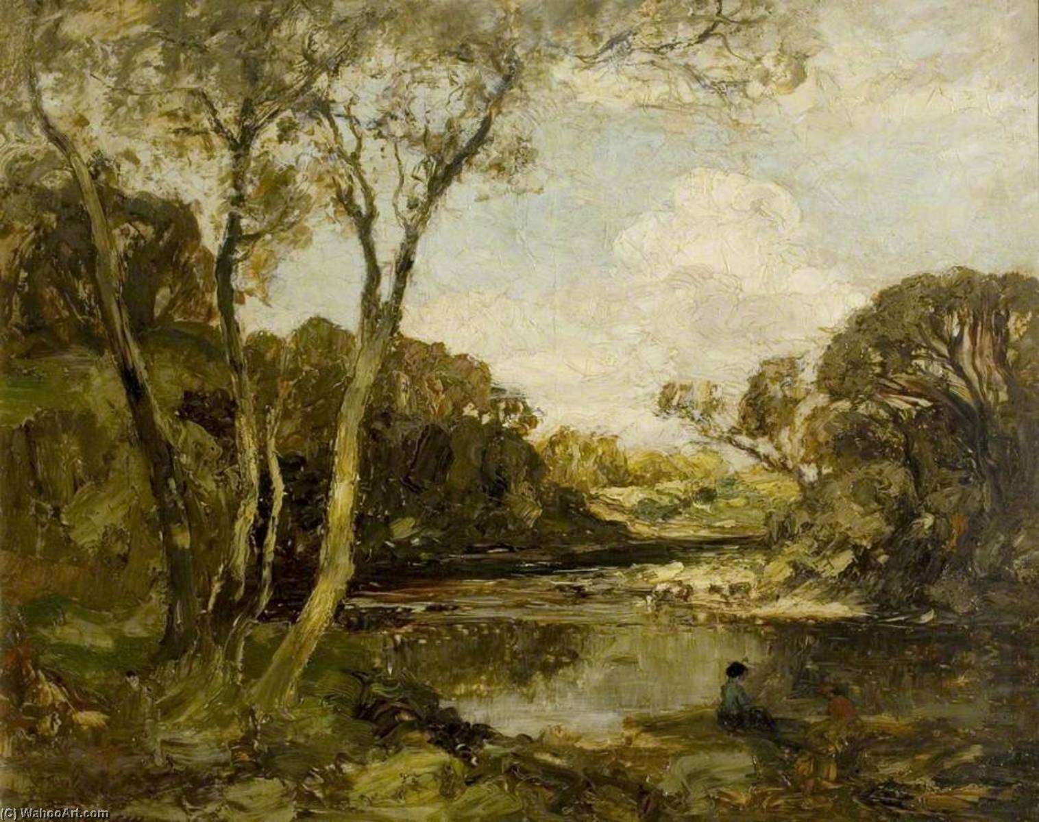 Order Art Reproductions Pool on the River Dee by William Mouncey (1852-1901) | ArtsDot.com