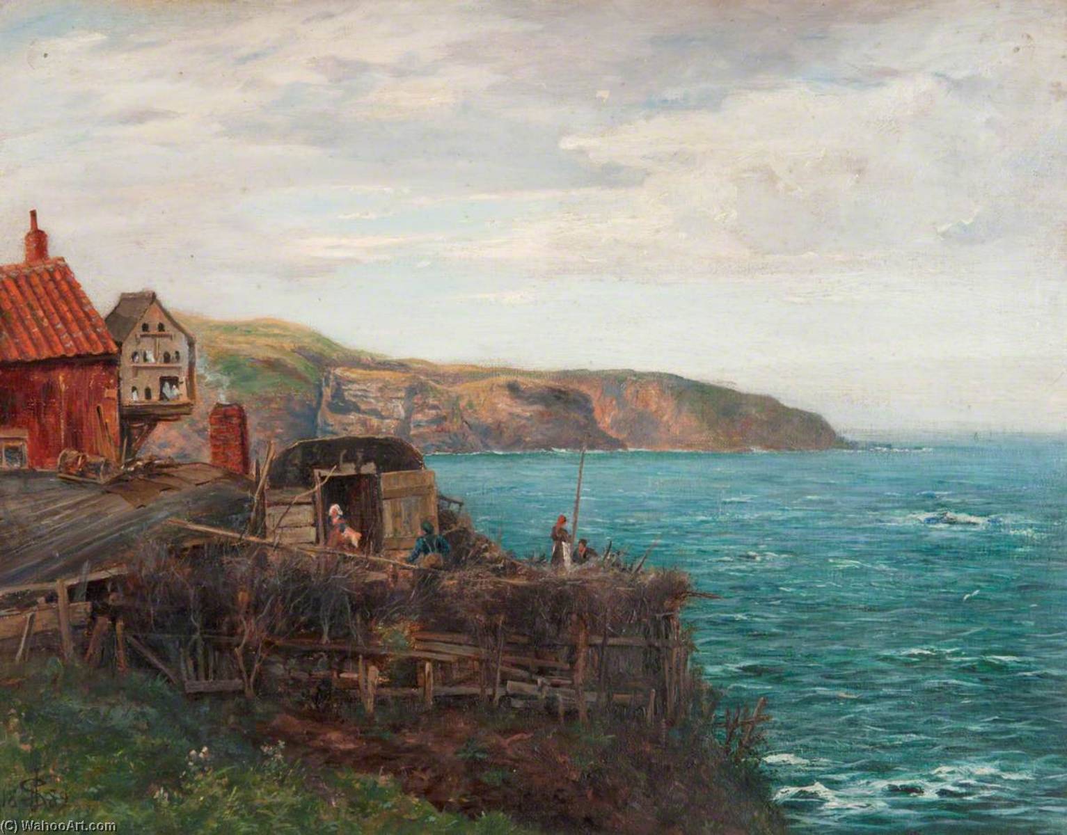At St Abbs Head, Coldingham, 1889 by John Stewart John Stewart | ArtsDot.com