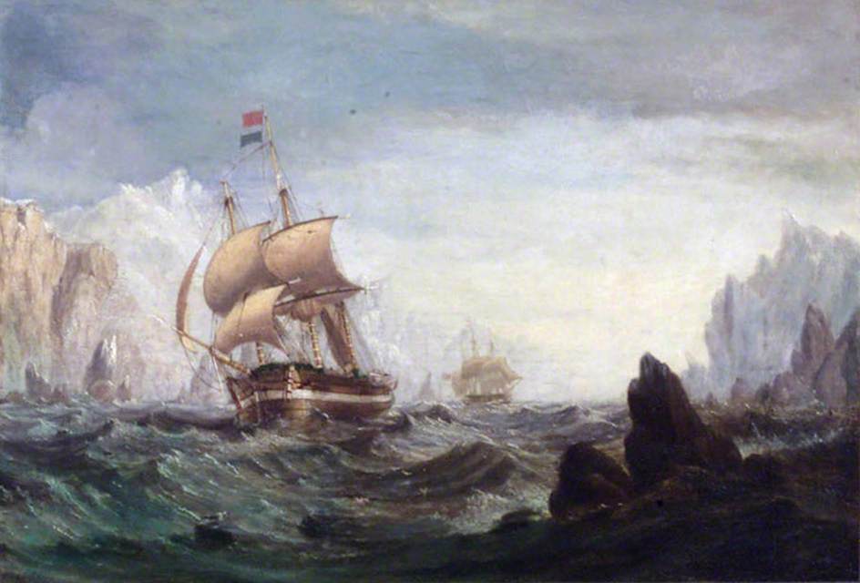 Order Art Reproductions The Expedition Entering Baffin Bay in Search of John Franklin, 1850 by Stuart Henry Bell (1823-1896) | ArtsDot.com