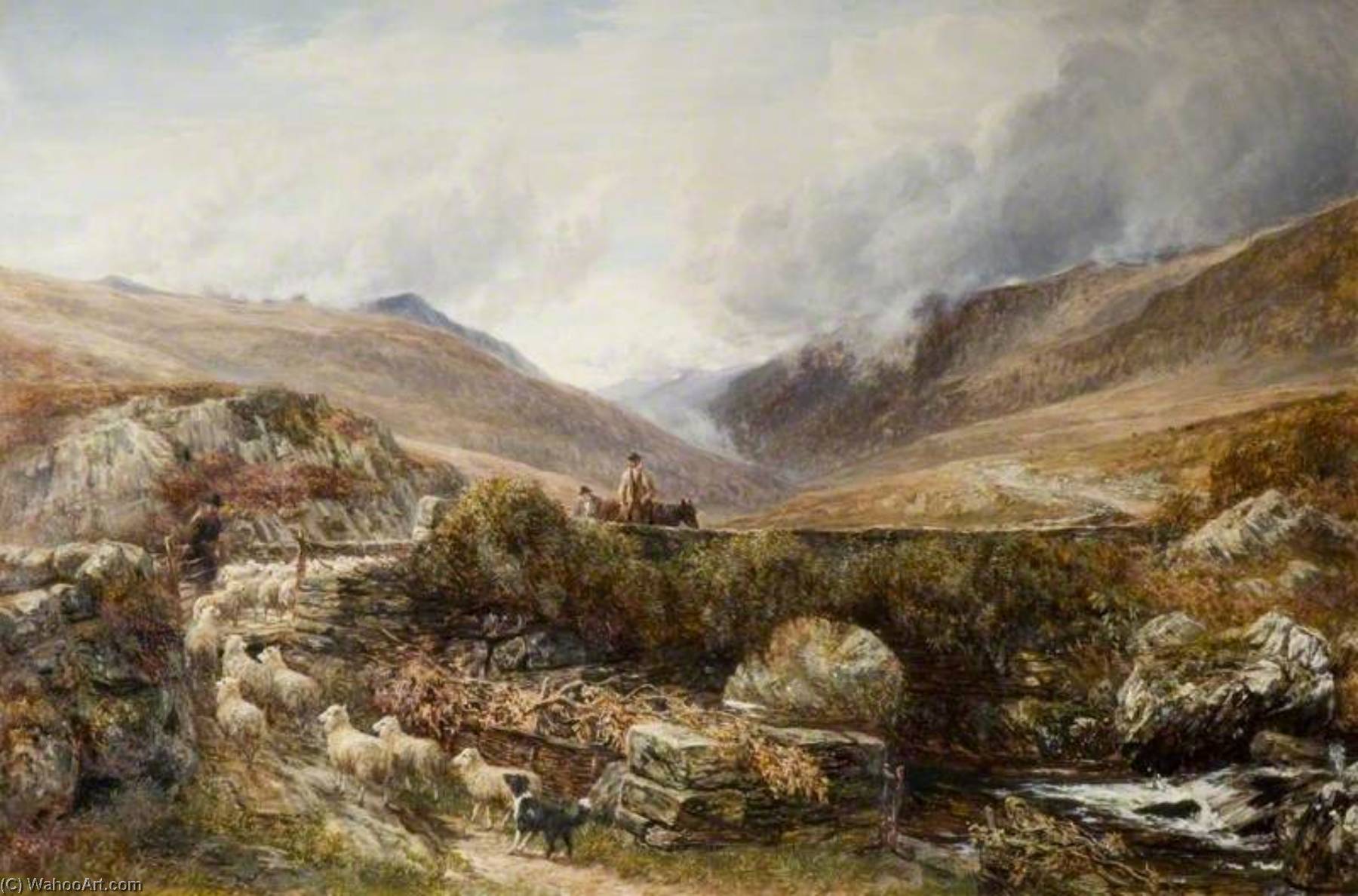 Order Paintings Reproductions Near Llanbedr, Barmouth, 1872 by Charles Thomas Burt (1823-1902) | ArtsDot.com