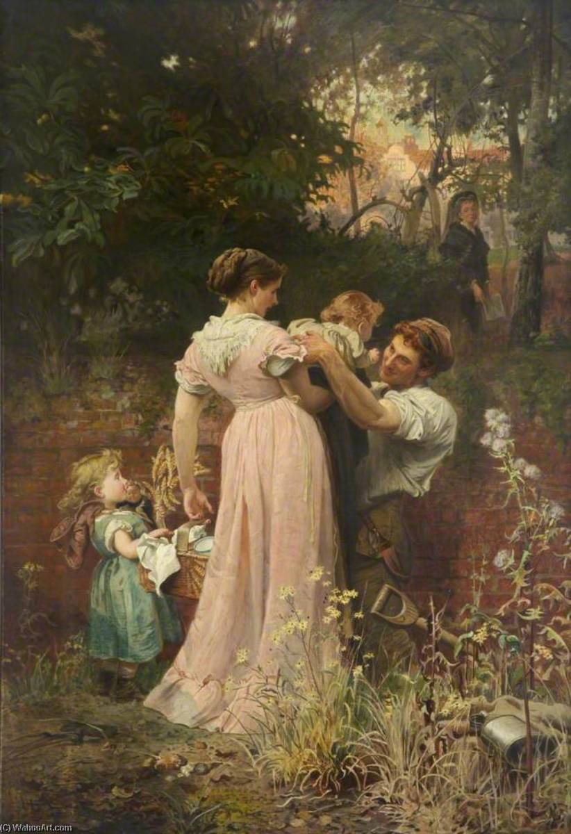 Order Paintings Reproductions My Lady Is a Widow and Childless, 1874 by Marcus Stone | ArtsDot.com